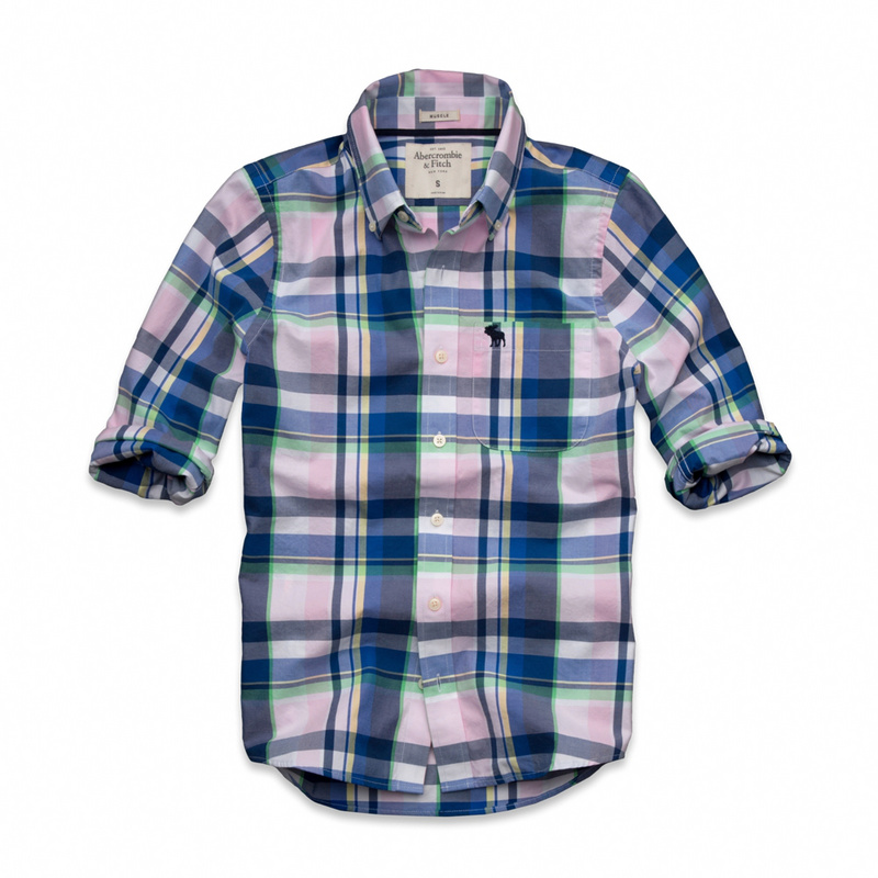 Abercrombie Fitch Hombres Necesidad Algodón Camisa AF6924